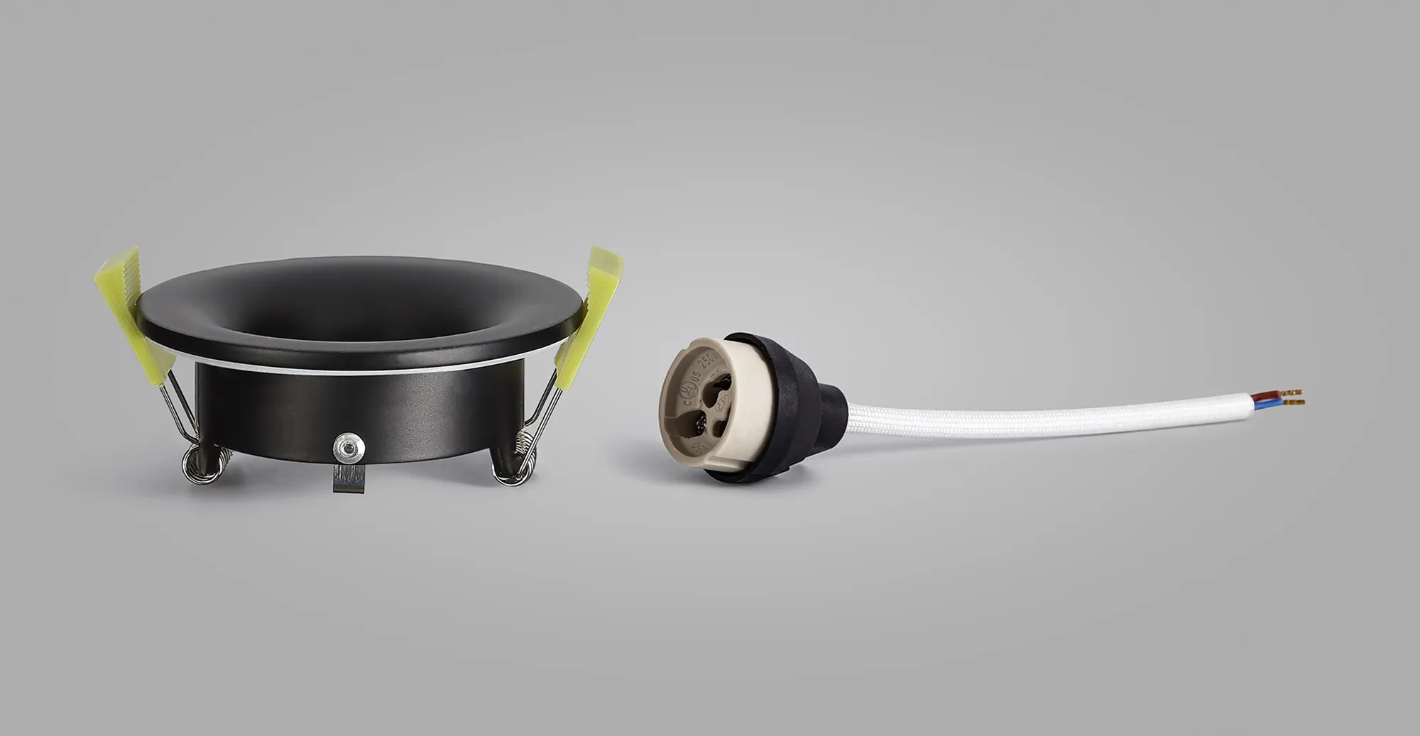Bruve GU10 Recessed Round Matt Black IP65 Downlighter, Cut-Out 68mm DX200401  Dlux Bruve IP65
